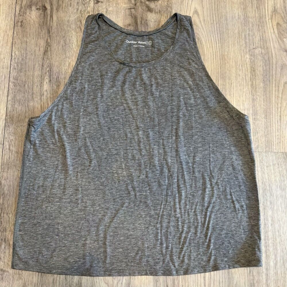 Outdoor Voices Tank Top Women’s Gray Heather outdoor hiking trail running XL